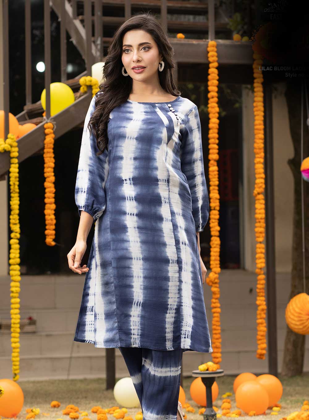 35 - Lilac Bloom Ladies Kurti-LES1108
