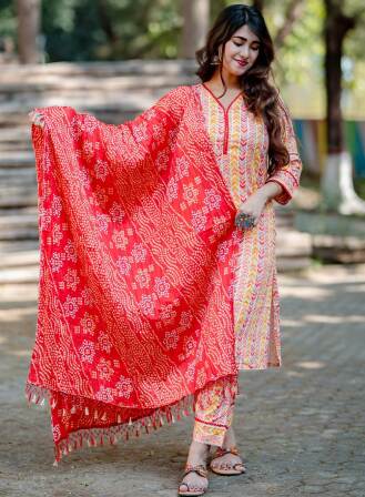 Kashmiri Three Piece Kurti-KC-RORN