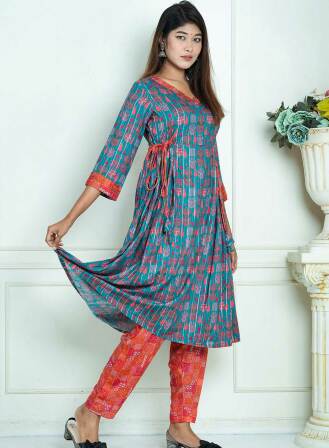 Round Style Kurti-KC-RBLU