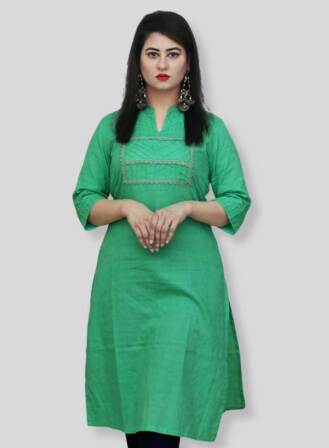 Green Cotton Kurti