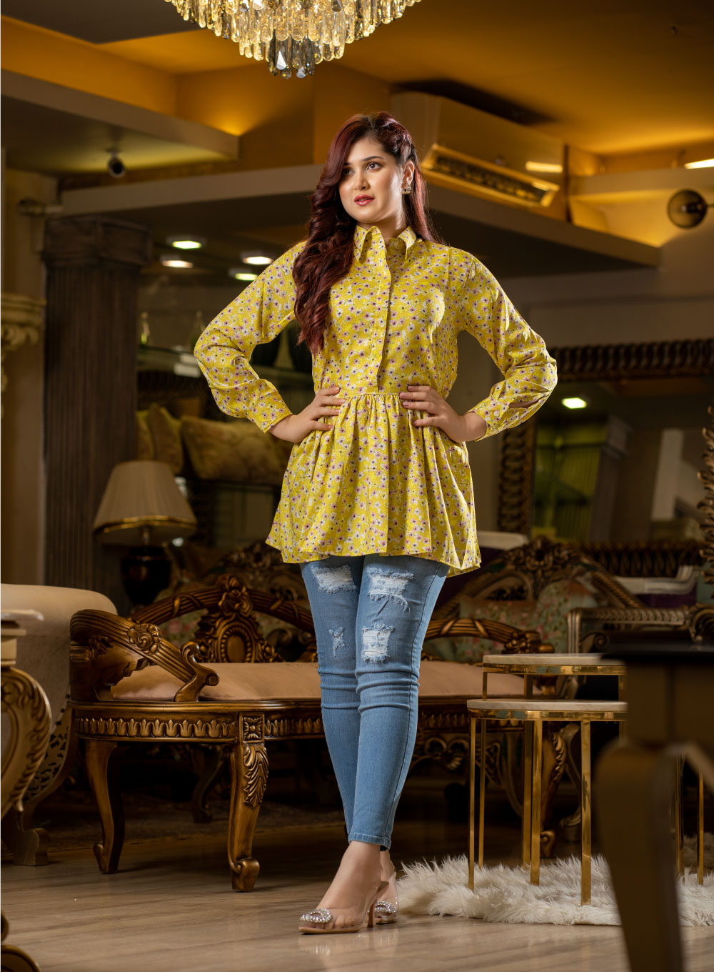 148 - Saphella Floral print Zira Tops for Womens