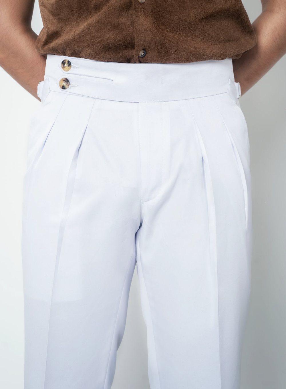 Pristine White Gurkha Trousers