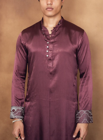 Mauve Designer Panjabi