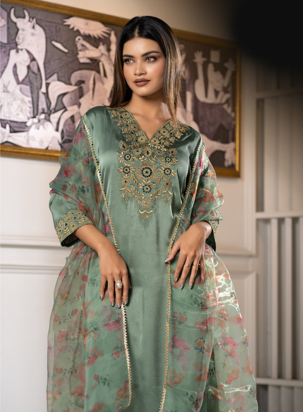 247 - Hunter Green Ladies 3 Pcs