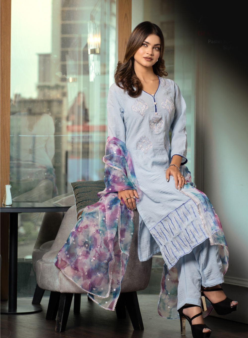 263 - Pastel Blue Ladies 3 PCS
