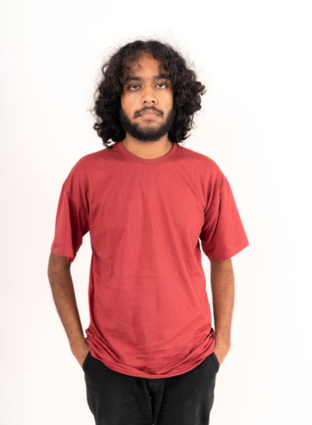 Premium Maroon Drop Shoulder T-Shirt