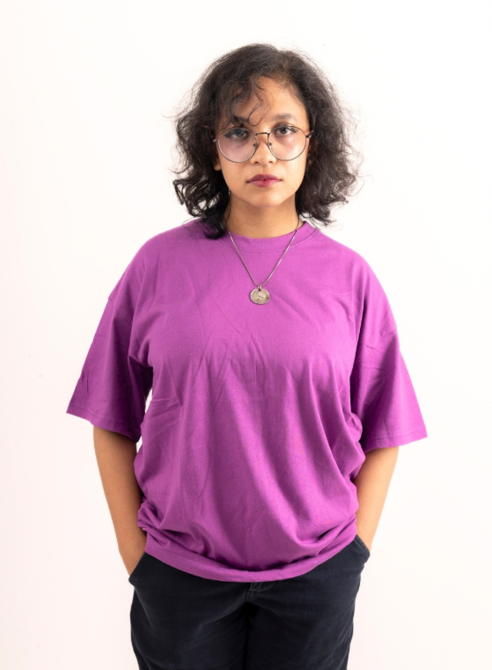 421 - Premium Purple Drop Shoulder T-Shirt!