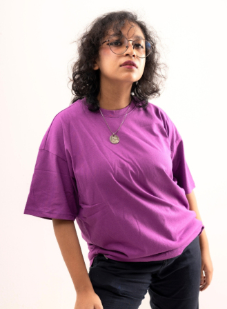 421 - Premium Purple Drop Shoulder T-Shirt!