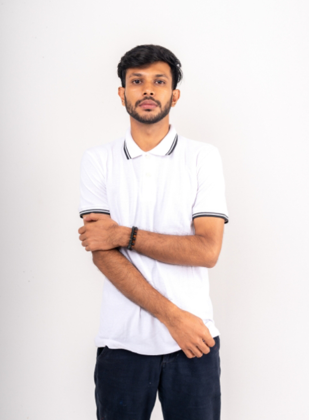 Premium White Tipping Polo Shirt