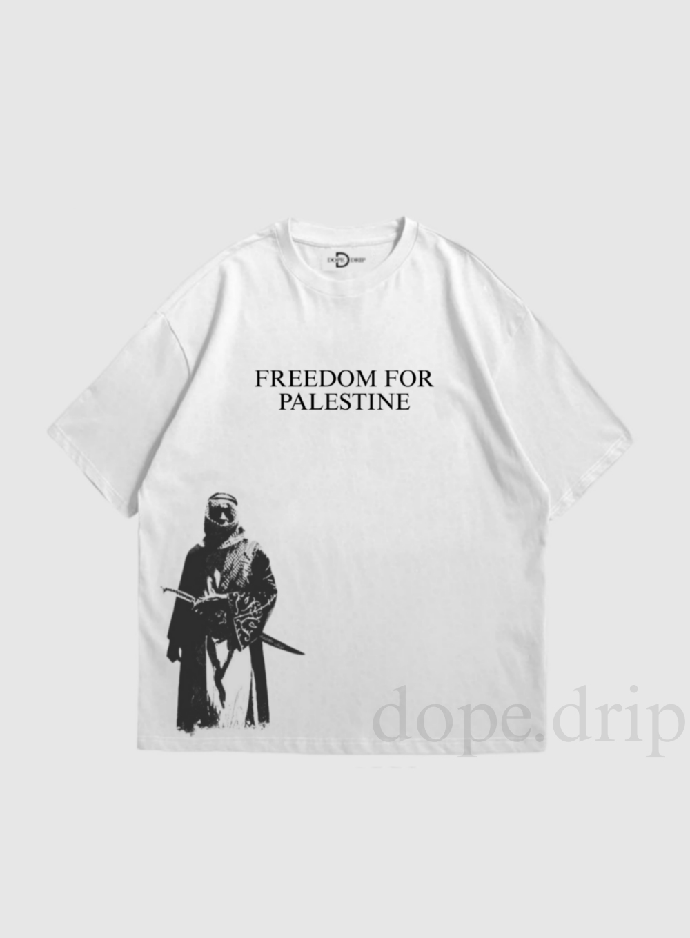 "FREEDOM FOR PALESTINE" Drop Shoulder Tees