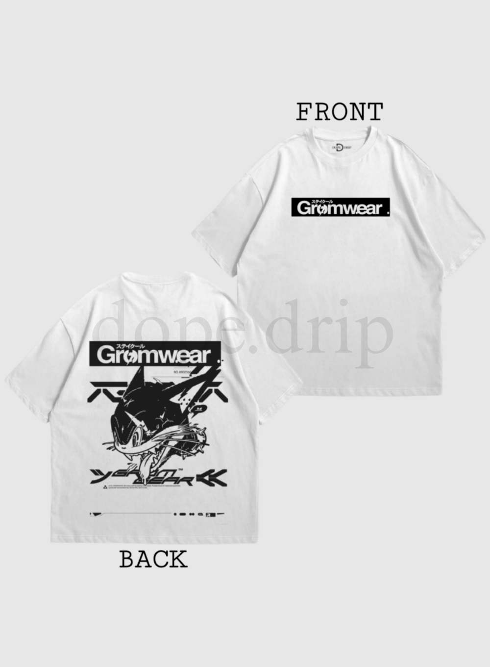 "GROMWEAR" Drop Shoulder Tees