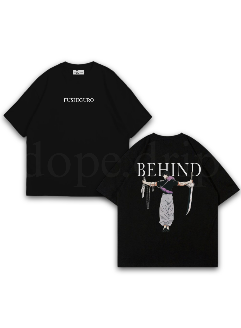 "FUSHIGURO" Drop Shoulder Tee