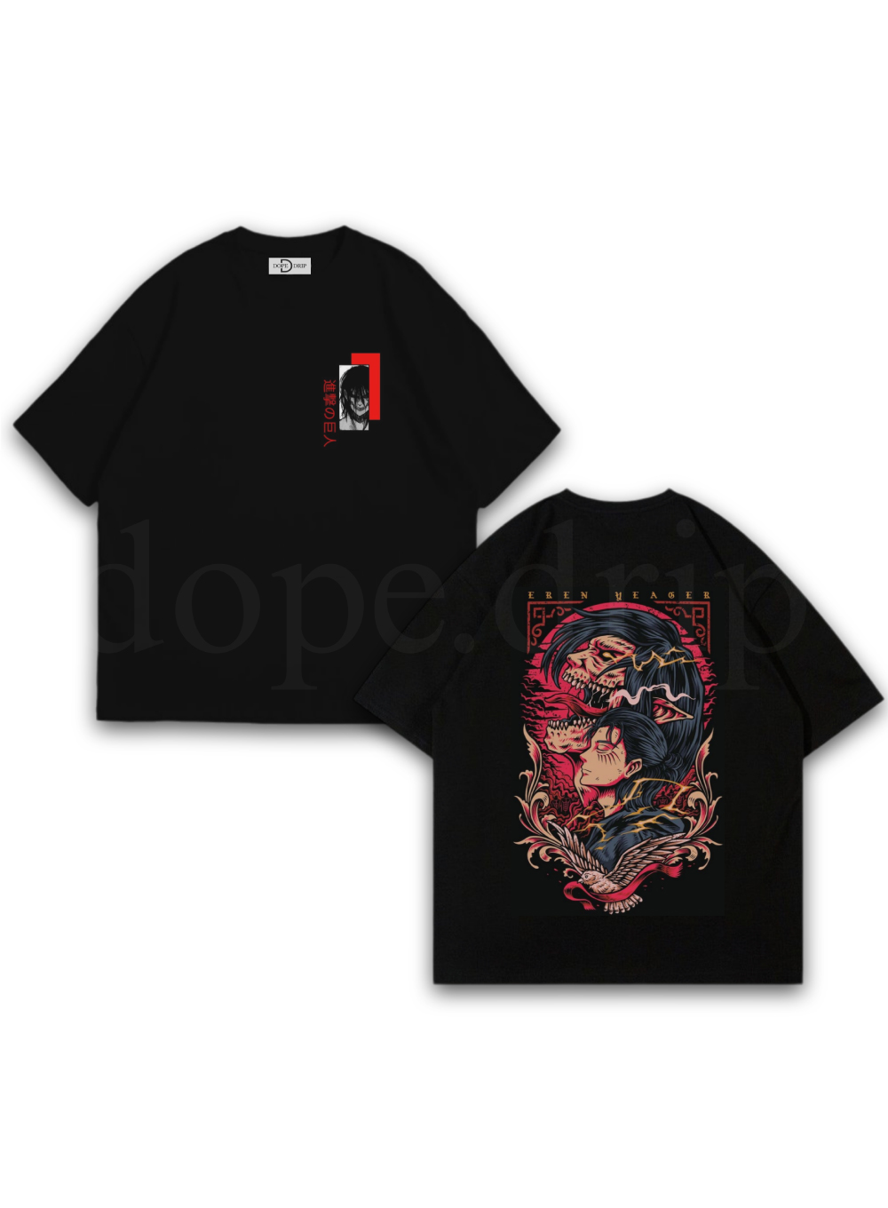 "Attack On Titan" Drop Shoulder Tee