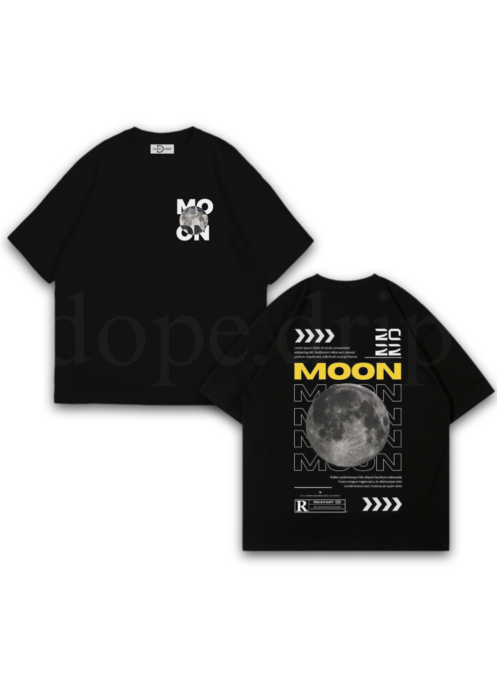 "Moon" drop shoulder Tee