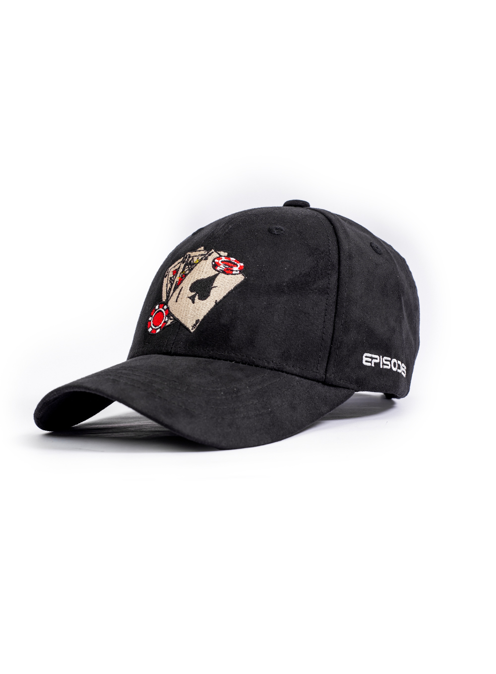 524 - Ace Trio Crowned Black Super Suede Cap