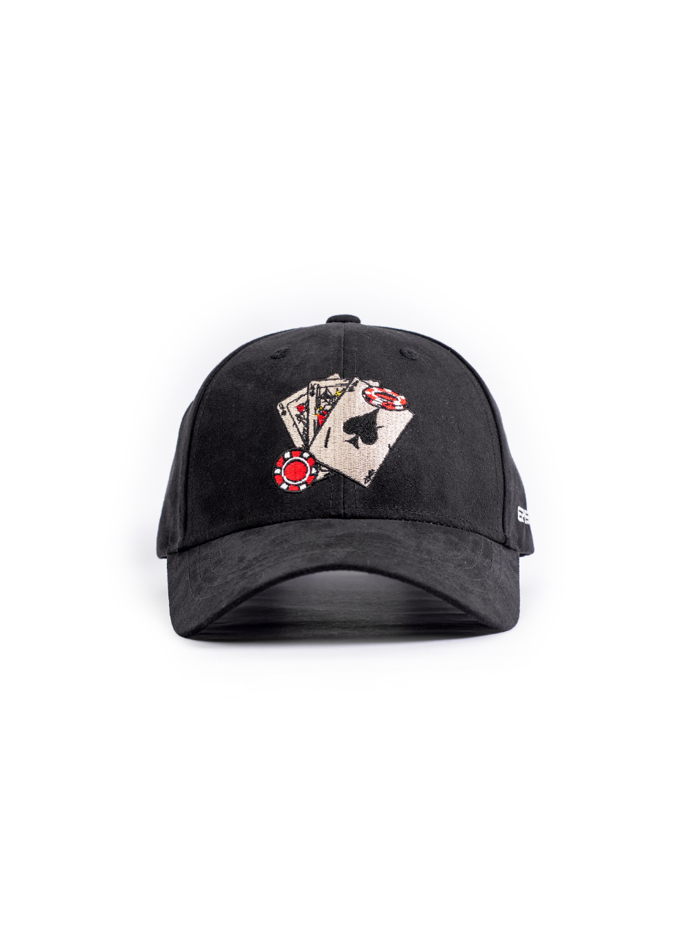 524 - Ace Trio Crowned Black Super Suede Cap