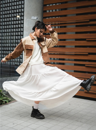 608 - Corduroy Contrast Overshirt