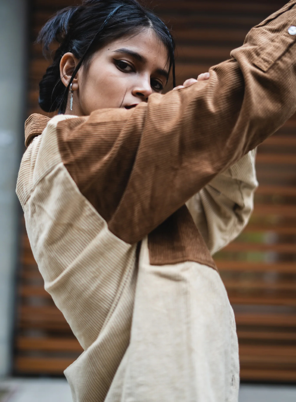 608 - Corduroy Contrast Overshirt