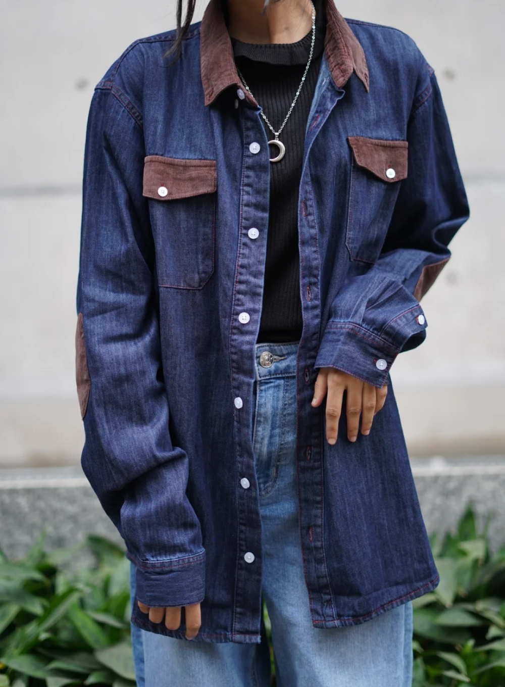 609 - Denim Patchwork Shirt