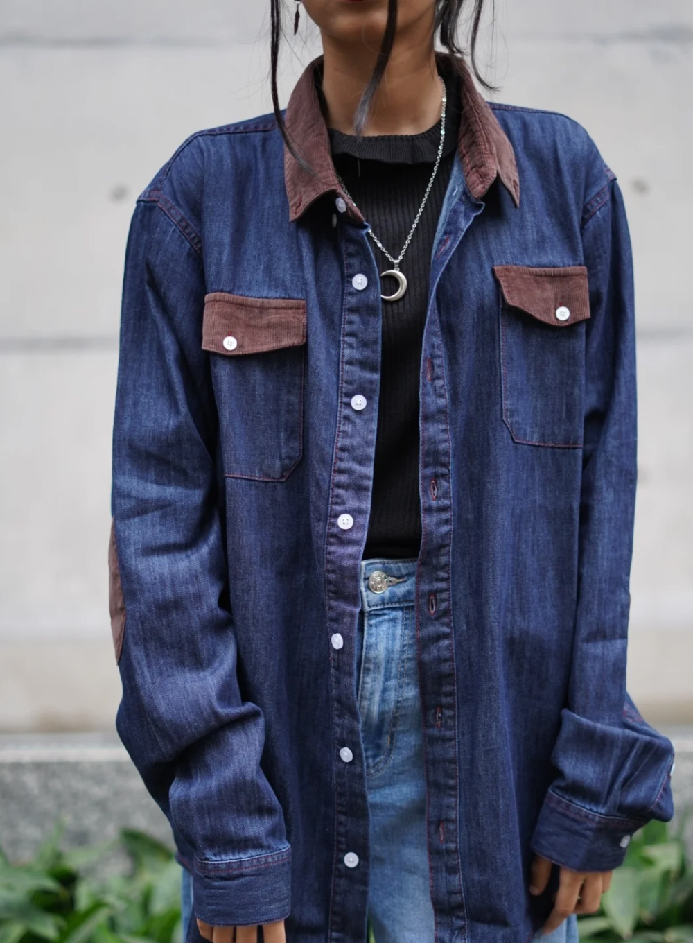 609 - Denim Patchwork Shirt