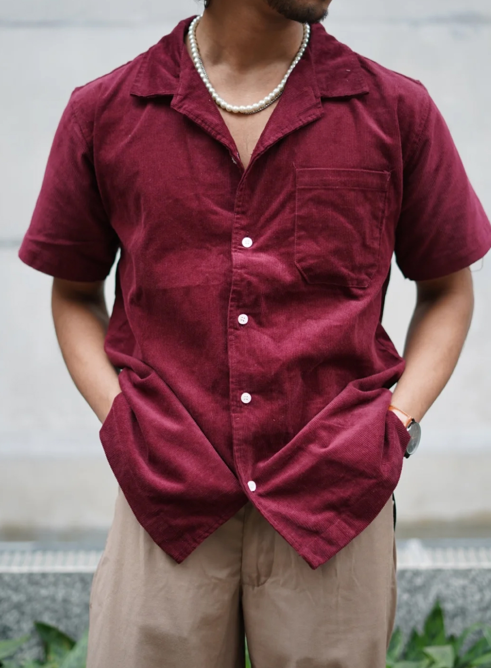 610 - Rhubarb Corduroy Camp Shirt
