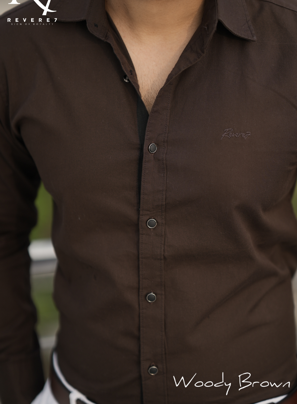 704 - Men's Formal Shirt - Woody Brown