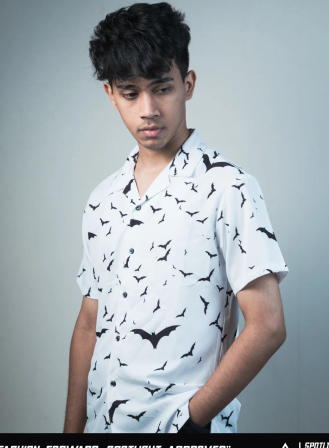 712 - Batman Cuban Collar Casual Shirt