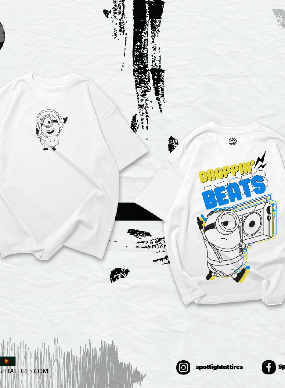 775 - Minions Drop Shoulder