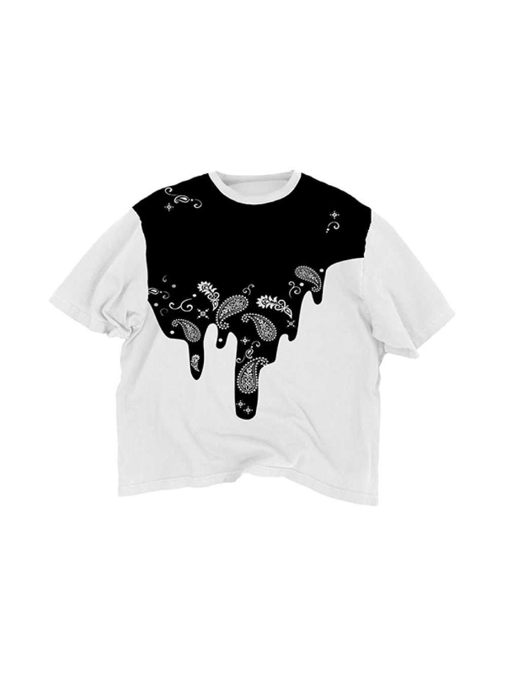 Bandana Melting Tee Black | Drop Shoulder T-shirt