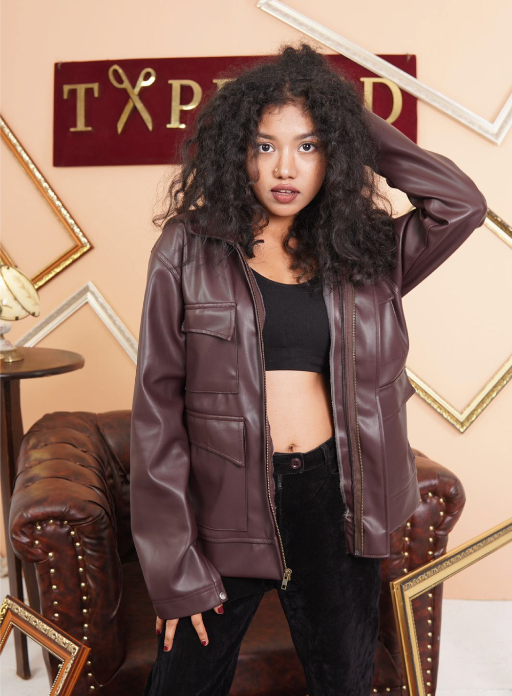 816 - Biker Faux Leather Jackets
