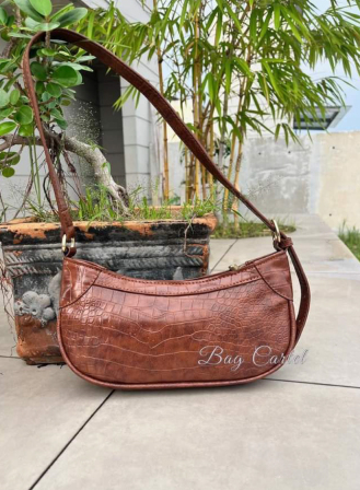 Retro Sling Bag (Crocodile Texture)