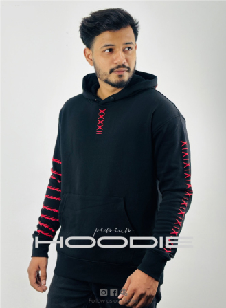 Juuzou-Black Drop Shoulder Hoodie