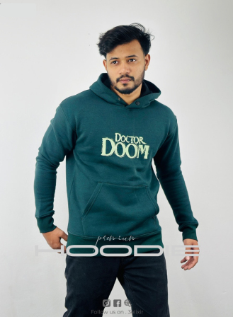 Dr Doom-Green Drop Shoulder Hoodie