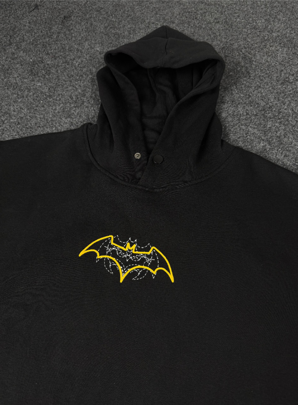 964 - Batman-Black Drop Shoulder Hoodie