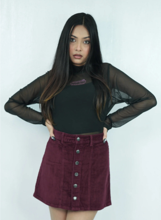 1208 - Mesh Razor Crop top