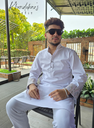 1239 - EID PANJABI COLLECTION 2025 - White