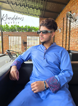 1240 - EID PANJABI COLLECTION 2025 - Blue
