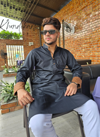 1243 - EID PANJABI COLLECTION 2025 - Black