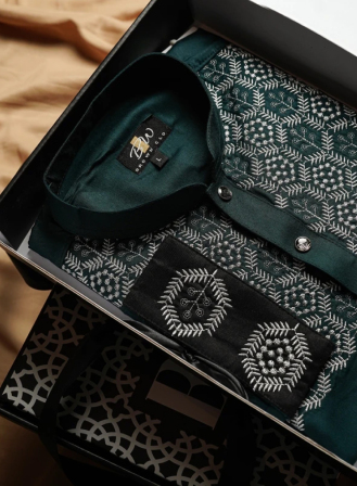 1258 - Sea Green Panjabi
