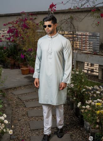 1266 - Urban Attire Panjabi - Light Ash