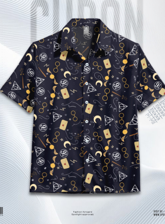 1269 - Harry Potter Hawaiian Cuban Collar Shirt !!