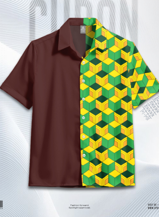 715 - Demon Slayer - Giyu Tomioka Cuban Collar Shirt
