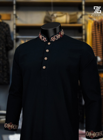 1286 - PLATINUM Panjabi PL 26 - Black