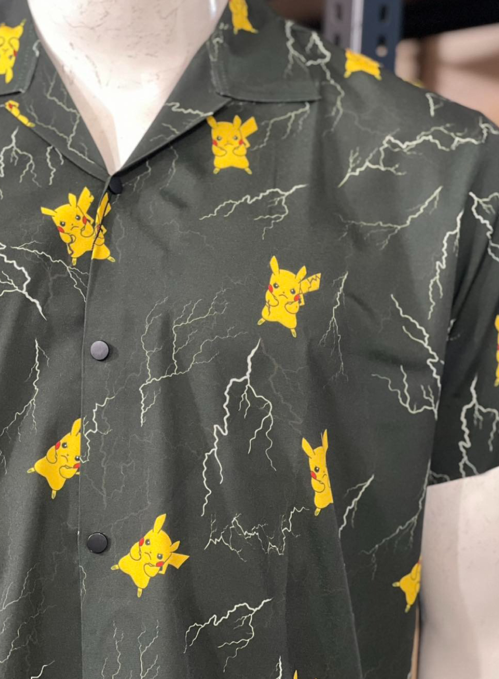 1272 - Pikachu Hawaiian Cuban Collar Shirt
