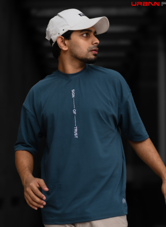 1297 - Drop Shoulder T-Shirt - PATROL BLUE