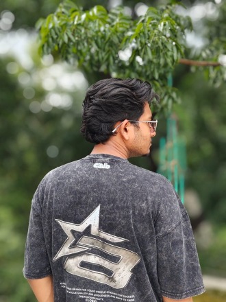 1299 - Premium acid-wash drop shoulder