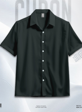 1311 - DEEP Green Hawaiian Cuban Collar Shirt