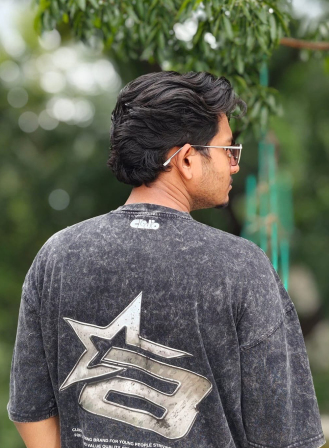 1299 - Premium acid-wash drop shoulder