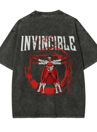1336 - Invincible Washed Tee - Black