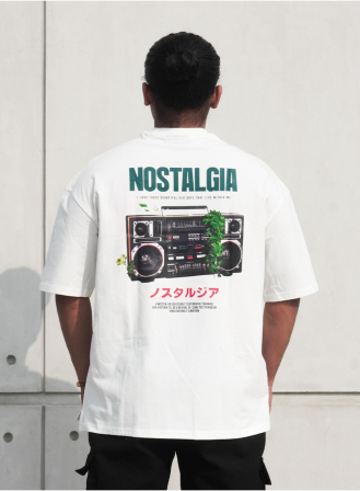 1344 - Nostalgia – Drop Shoulder Oversized T-shirt | Off-White